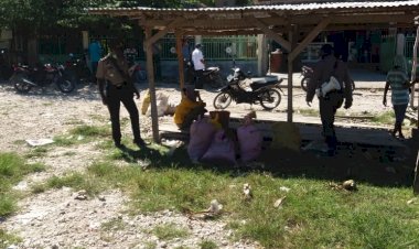 Hendak-Membuka-Pasar-Mingguan,-Polsek-Kualin-Imbau-Warga-dan-Membubarkan-Diri