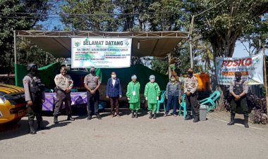 Patroli-dan-Sambnag-ke-Pos-Relawan-Covid-19-Desa-Noemeto-,-Kasat-Binmas-Beri-Imbauan--Kamtibmas