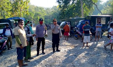 Patroli-dan-Pantau-Pasar-Mingguan,-Kapolsek-Batu-Putih--Imbau-Cegah-Covid-19