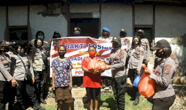 Jelang-Hari-Jadi-Polwan,-Polwan-Polres-TTS-Gelar-Bansos