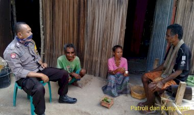 Bhabinkamtibmas-Polsek-Amanatun-Utara-Sambangi-Warga-,-Sosialisasi-3M