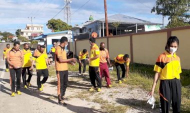 Jaga-Kebersihan-Mako-Agar-Tetap-Asri,-Personil-Polres-TTS-Kurvey-Bersama