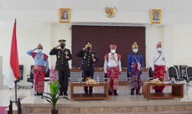 Secara--Virtual-,-Kapolres-TTS- Bersama-Unsur-Forkopimda- TTS-Ikuti-Upacara-Peringati-Hari-Lahir-Pancasila