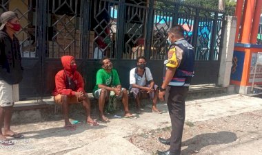 Tekan-penyebaran-Covid-19,-Bhabinkamtibmas-Gencar-Beri-Imbauan- 