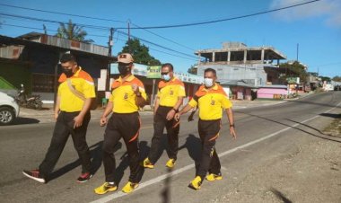 Jaga-Imun-Tubuh,- Waka-Polres-TTS-Pimpin-  Jalan-Sehat