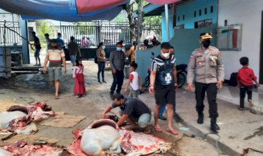 Monitoring-Tempat-Penyembelihan -Hewan-Kurban,-Waka-Polres-TTS-Imbau-Tetap-Patuhi-Prokes