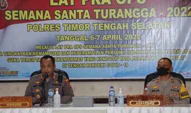 Demi-Kelancaran-Operasi-Semana-Santa-Turangga--2022,-Polres-TTS-Menggelar--Lat-Pra-Ops