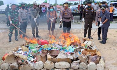 Polres-TTS- Musnahkan-BB- hasil-Operasi-pekat-dan-KRYD