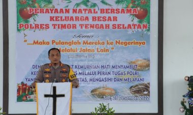 Natal-Bersama -Keluarga-Besar-Polres-TTS,-Kapolres-TTS -:-Momentum-Perayaan- Natal-Mempererat-Silahturahmi- 
