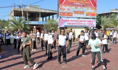 Polres-TTS-Gelar-Berbagai-Kegiatan-Menyemarakan -Olah-Raga-Bersama-TNI-/-Polri- Dalam-Rangka-Peringati-Hari-Bhayangkara-Ke-77