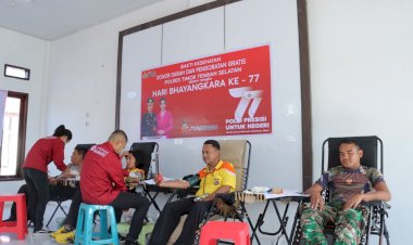 Polres-TTS-Gelar-Donor-Darah-dan-pemeriksaan-kesehatan-Gratis,-Sambut-Hari-Bhyangkara-Ke--77