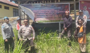 Menghadapi- Musim-Panas-dan-kemarau-panjang,-Polsek-Kie-Pasang-Spanduk-Himbauan-kapolda-NTT