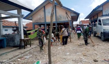 Peduli-Kebersihan-Lingkungan,-Bersinergi-TNI--Polri-Bersihkan-Sampah