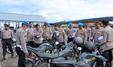 Cek-Ranmor-Dinas,-Waka-Polres-TTTS:-Wajib-Menjaga-dan-Merawat -Kendaraan-Dengan-Baik