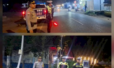Jaga-Kondusivitas-Kamtibmas,-Piket-Fungsi-Polres-TTS-Laksanakan-Patroli-Malam-Persuasif