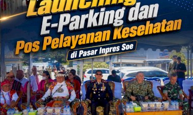 Kapolres-TTS-Hadiri-Launching-E-Parking-dan-Pos-Pelayanan-Kesehatan-di-Pasar-Inpres-Soe