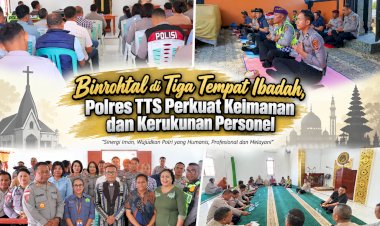 Binrohtal-di-Tiga-Tempat-Ibadah,-Polres-TTS-Perkuat-Keimanan-dan-Kerukunan-Personel