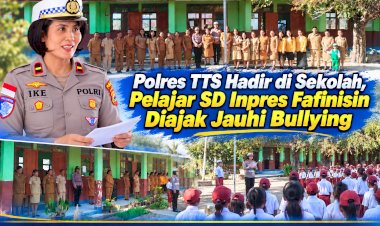 Polres-TTS-Hadir-di-Sekolah,-Pelajar-SD-Inpres-Fafinisin-Diajak-Jauhi-Bullying