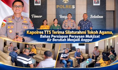 Kapolres-TTS-Terima-Silaturahmi-Tokoh-Agama,-Bahas-Persiapan-Perayaan-Mukjizat-Air-Berubah-Menjadi-Anggur