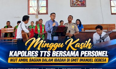Minggu-Kasih-di-GMIT-Imanuel-Oebesa,-Kapolres-TTS-Bersama-Personel-Ikut-Ambil-Bagian-dalam-Ibadah