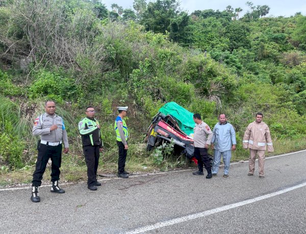 Polres TTS Ungkap Kronologis Kecelakaan Maut Pick Up Terbalik di Nunkolo yang Tewaskan Dua Orang