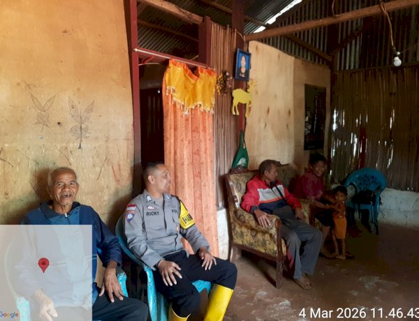 Bhabinkamtibmas Kec. Kota Soe Lakukan Sambang ke Rumah Masyarakat