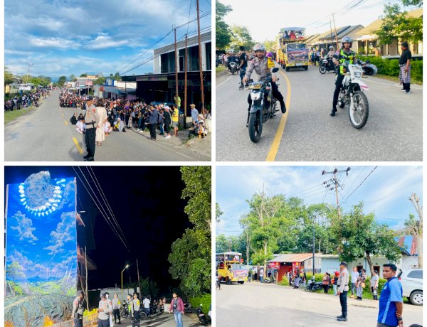 Demi Terciptanya Perayaan Paskah Yang Khidmat, Polres TTS Laksanakan Pengamanan   Rute Prosesi Jalan Salib Jemaat GMIT Tebes Kobelete