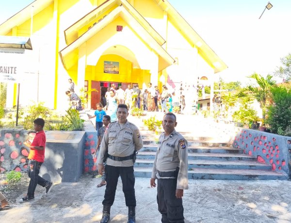 Polsek Amanuban Selatan Melaksanakan Pengamanan Ibadah Paskah di GMIT Elim Panite