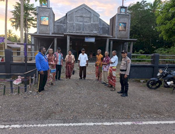 Polsek Polen Laksanakan Pengamanan Ibadah Paskah di GMIT Eklesia Loli, Berlangsung khidmat dan aman