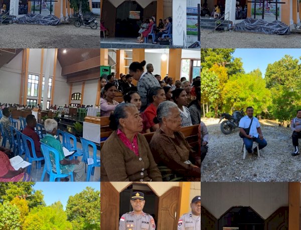 Polsek Kuanfatu Laksanakan Pengamanan Ibadah Paskah di Gereja Syalom Kuanfatu, Ibadah Berjalan Dengan Aman dan Kihdmat