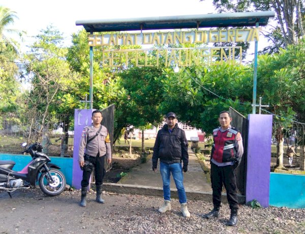 Polsek Amanuban Timor Laksanakan Pengamanan Ibadah Paskah di Gereja Betel Maunsenu, Ibadah Berjalan Dengan Aman dan Kihdmat