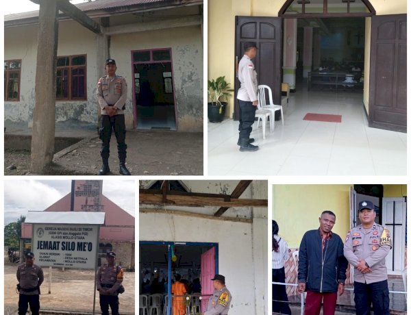 Polsek Mollo Utara Laksanakan Pengamanan Ibadah Paskah ke Dua, Pastikan Ibadah Berjalan Dengan Aman dan Lancar