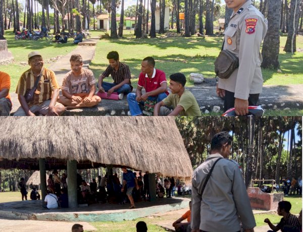 Polsek Kualin Laksanakan Patroli Dialogis dan Sambang Warga di Desa Tuafanu