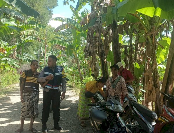 Bhabinkamtibmas Polsek Amanuban Timur Sambang Desa Oelet: Dorong Ketahanan Pangan dan Kamtibmas