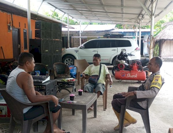 Bhabinkamtibmas Kolbano Sambangi Warga: Himbau Pencegahan TPPO dan Perjudian