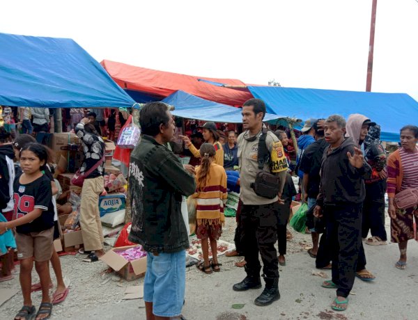 Bhabinkamtibmas Nunkolo Sampaikan Larangan Judi dan Miras serta Call Center 110