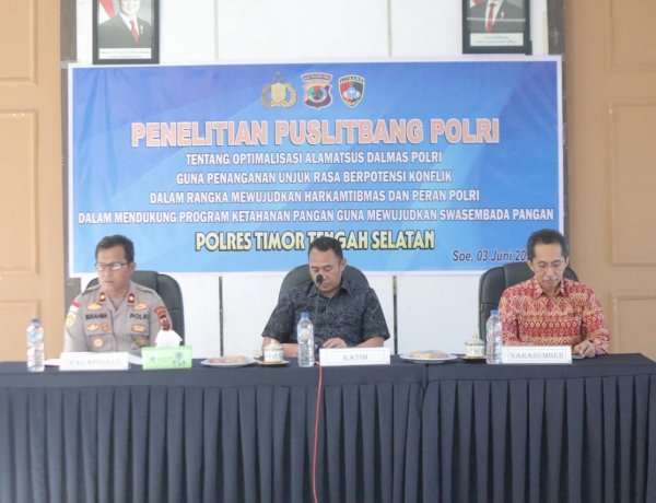 Puslitbang Polri Laksanakan Supervisi dan Penelitian di Polres TTS: Evaluasi Almatsus Dalmas hingga Dukung Program Ketahanan Pangan