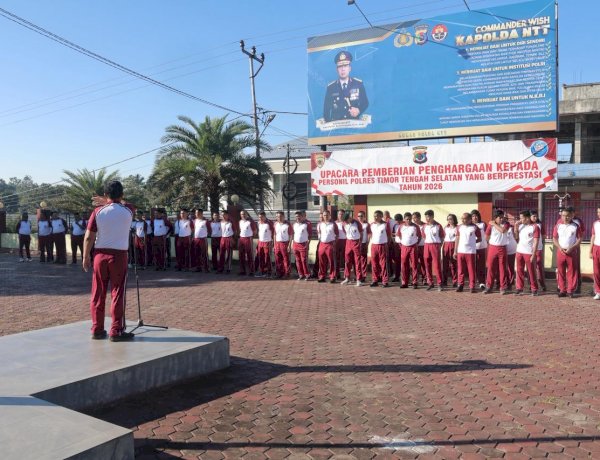 Polres TTS Laksanakan Olahraga Bersama, Jaga Kebugaran dan Kekompakan