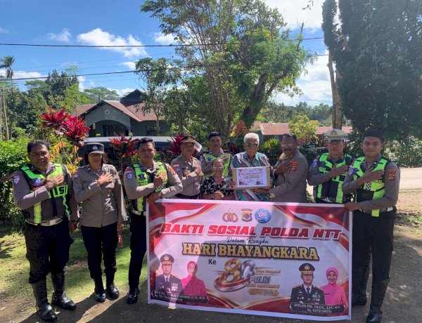 Polres TTS Gelar Baksos Sambut HUT Bhayangkara Ke-80 Tahun 2026 Kepada Purnawirawan Polri.