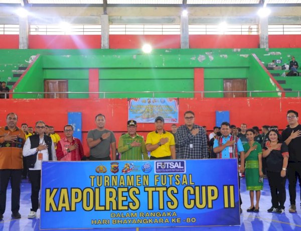 Memeriahkan Hari Bhayangkara ke-80, Turnamen Futsal Kapolres TTS Cup II 2026 Resmi Dibuka
