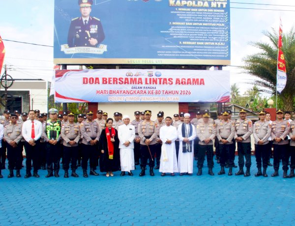 Sambut Hari Bhayangkara ke-80, Polres TTS Gelar Doa Bersama Lintas Agama untuk Kamtibmas Kondusif