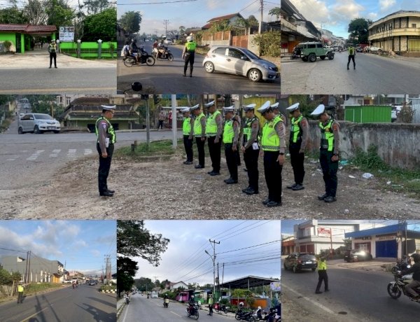 Optimalkan Pelayanan Pagi, Satlantas Polres TTS Amankan Arus Lalu Lintas Kota Soe
