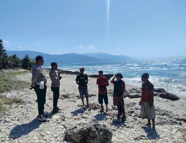 Antisipasi Dampak Gempa Flores, Polsek Kolbano Imbau Penambang Batu dan Warga Pesisir Tetap Waspada.