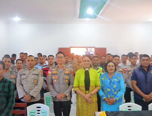 Personel Polres TTS Laksanakan Binrohtal Serentak di Tiga Tempat Ibadah