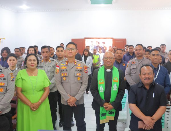 Perkokoh Kebinekaan dan Mental Personel, Polres TTS Gelar Binrohtal Serentak di Tiga Tempat Ibadah