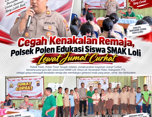 Cegah Kenakalan Remaja, Polsek Polen Edukasi Siswa SMAK Loli Lewat Jumat Curhat