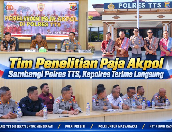 Tim Penelitian Paja Akpol Sambangi Polres TTS, Kapolres Terima Langsung