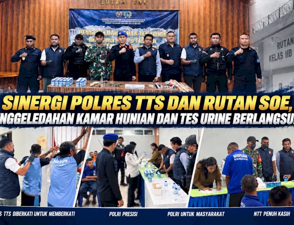 Sinergi Polres TTS dan Rutan Soe, Penggeledahan Kamar Hunian dan Tes Urine Berlangsung
