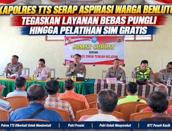 Kapolres TTS Serap Aspirasi Warga Benlutu, Tegaskan Layanan Bebas Pungli hingga Pelatihan SIM Gratis