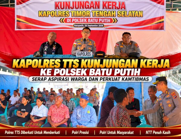 Kapolres TTS Kunjungan Kerja ke Polsek Batu Putih, Serap Aspirasi Warga dan Perkuat Kamtibmas